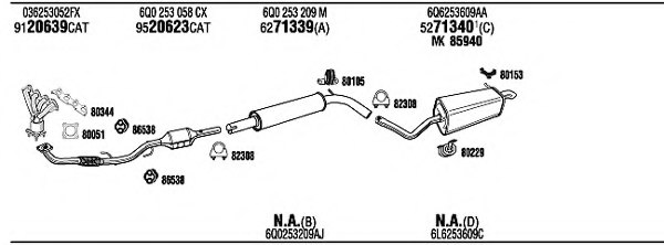 FONOS SET16524B Exhaust System